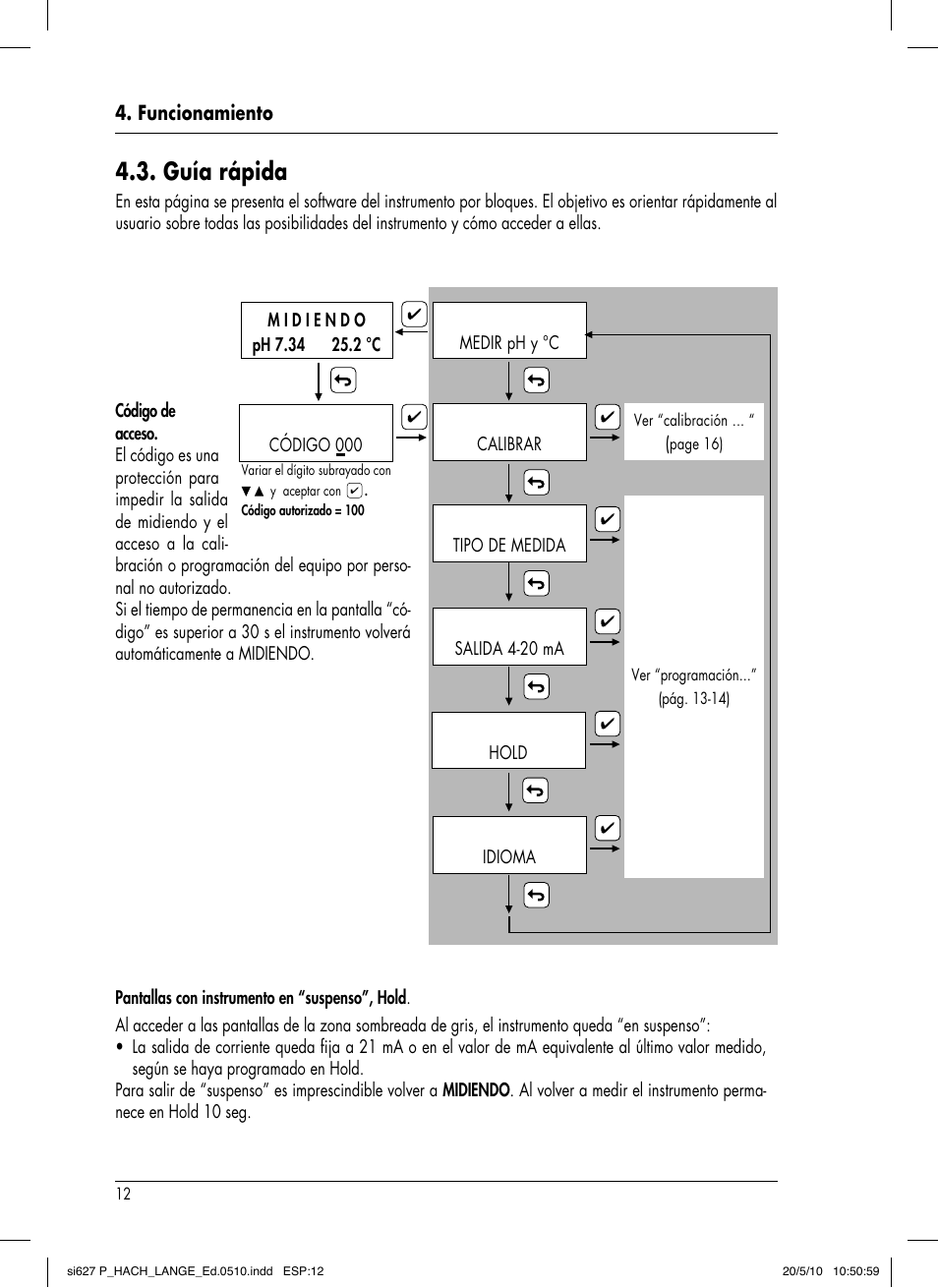Guía rápida | Hach-Lange SI627 P User Manual | Page 60 / 116