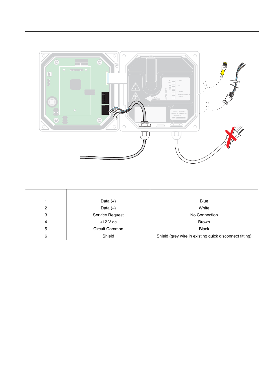 6 wiring the digital gateway, 7 connecting the optional digital output, Installation | Disconnect power from probe | Hach-Lange SC 60 User Manual | Page 27 / 60