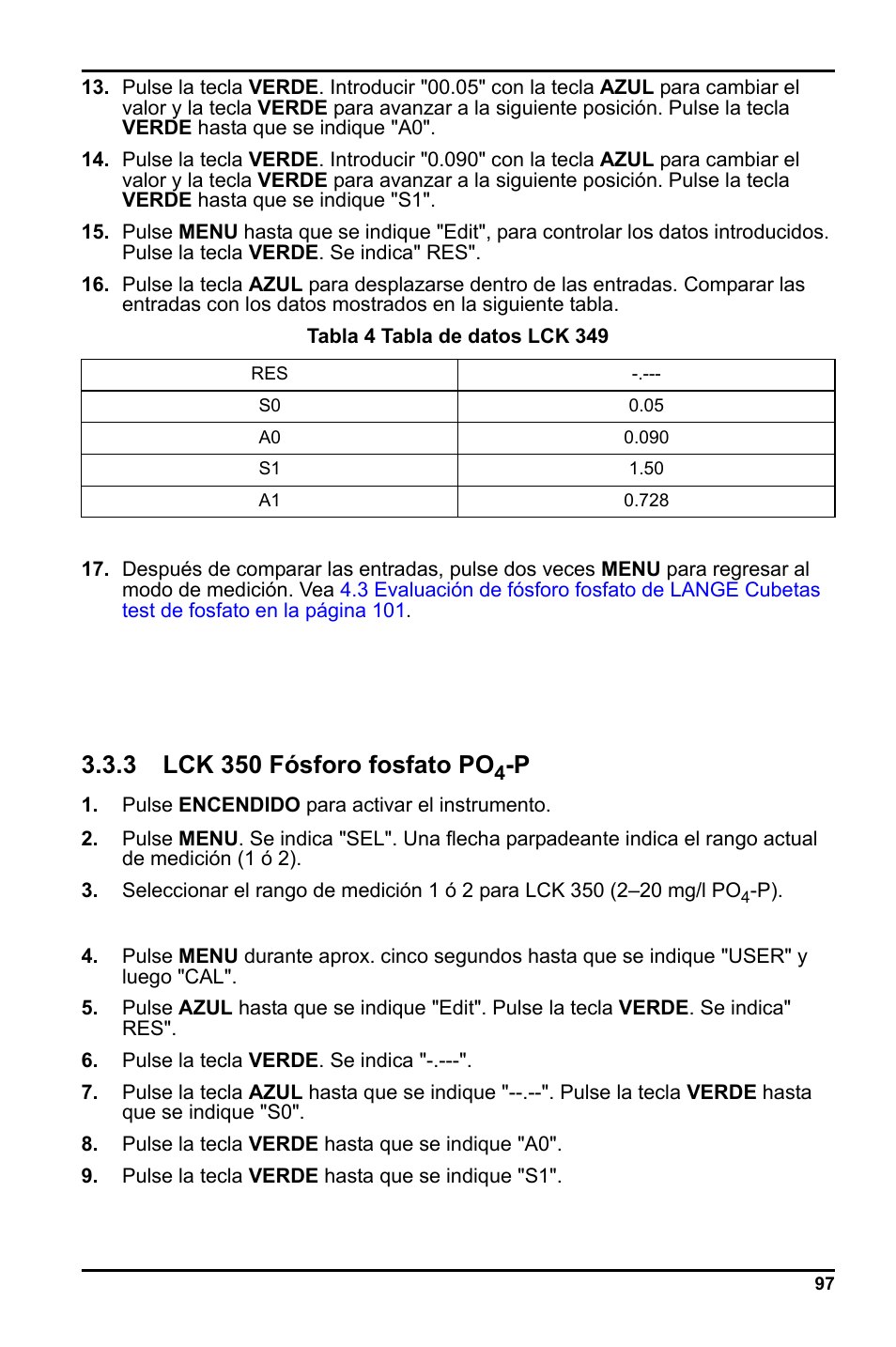 3 lck 350 fósforo fosfato po | Hach-Lange LCK 348_349_350 User Manual | Page 97 / 142