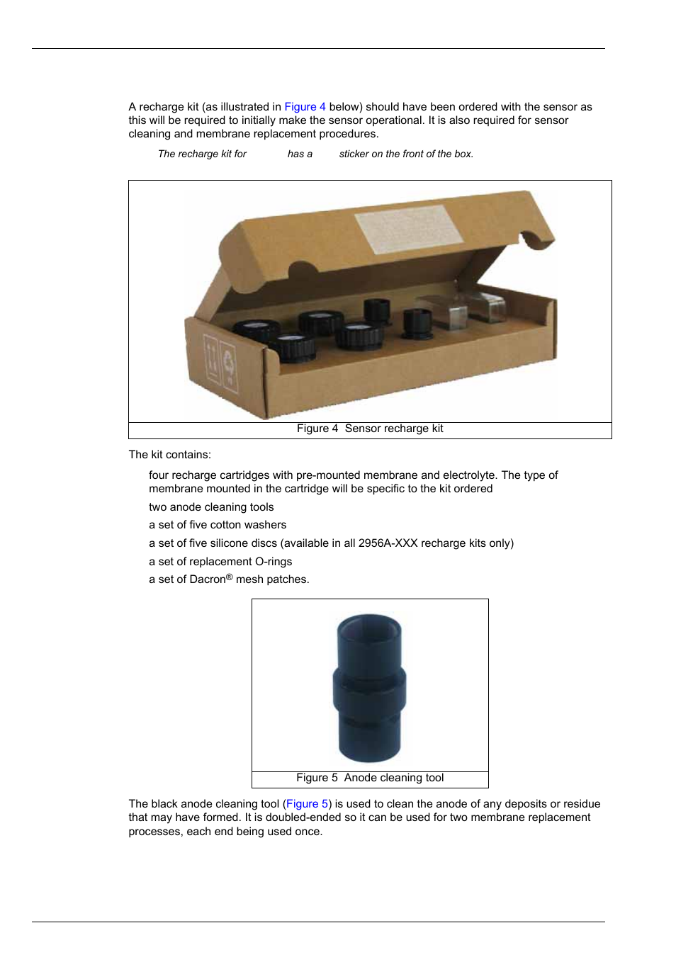 3 sensor recharge kit, Introduction 3.1.3 sensor recharge kit | Hach-Lange ORBISPHERE A1100 Family User Manual | Page 16 / 48