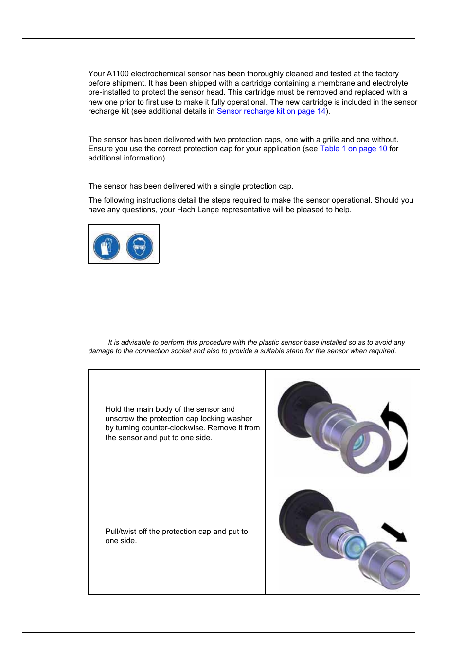 Section 4 installation, 1 sensor preparation | Hach-Lange ORBISPHERE A1100 Family User Manual | Page 19 / 48