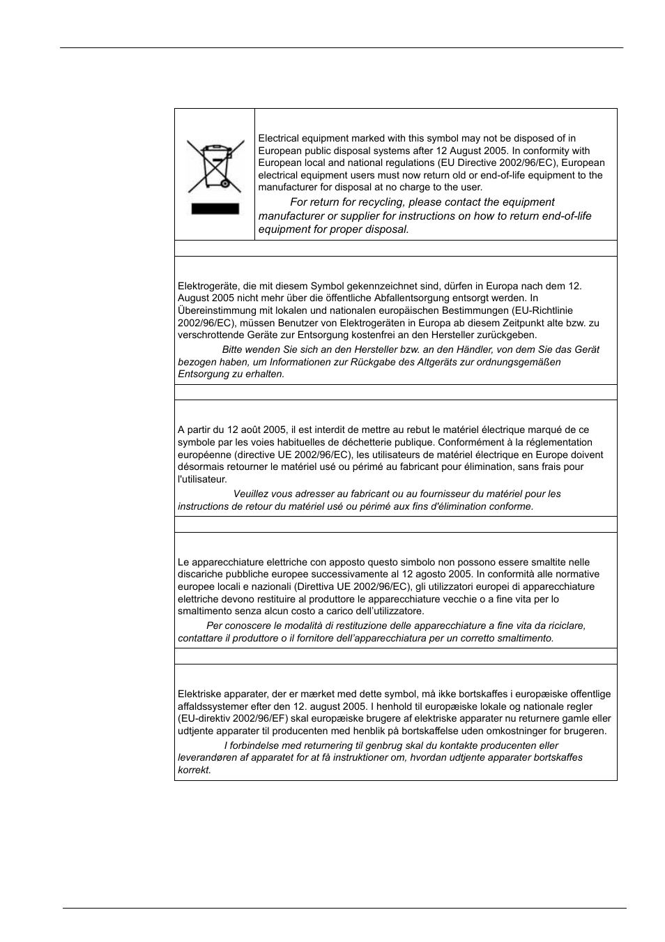 4 product recycling information, General information | Hach-Lange ORBISPHERE A1100 Family User Manual | Page 7 / 48