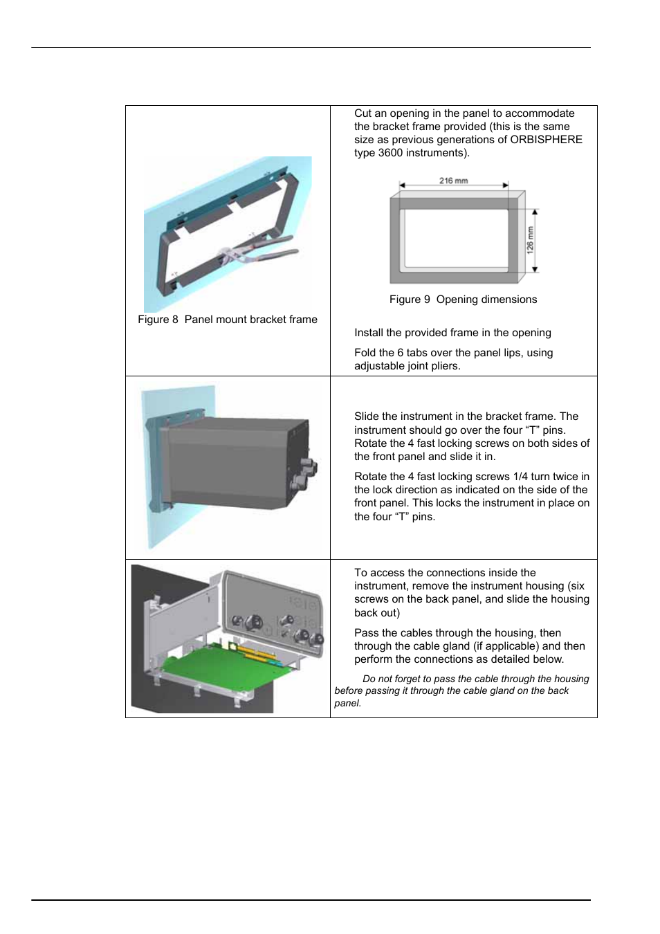 2 mounting, Installation 3.4.2 mounting | Hach-Lange ORBISPHERE Model 51x User Manual User Manual | Page 30 / 116