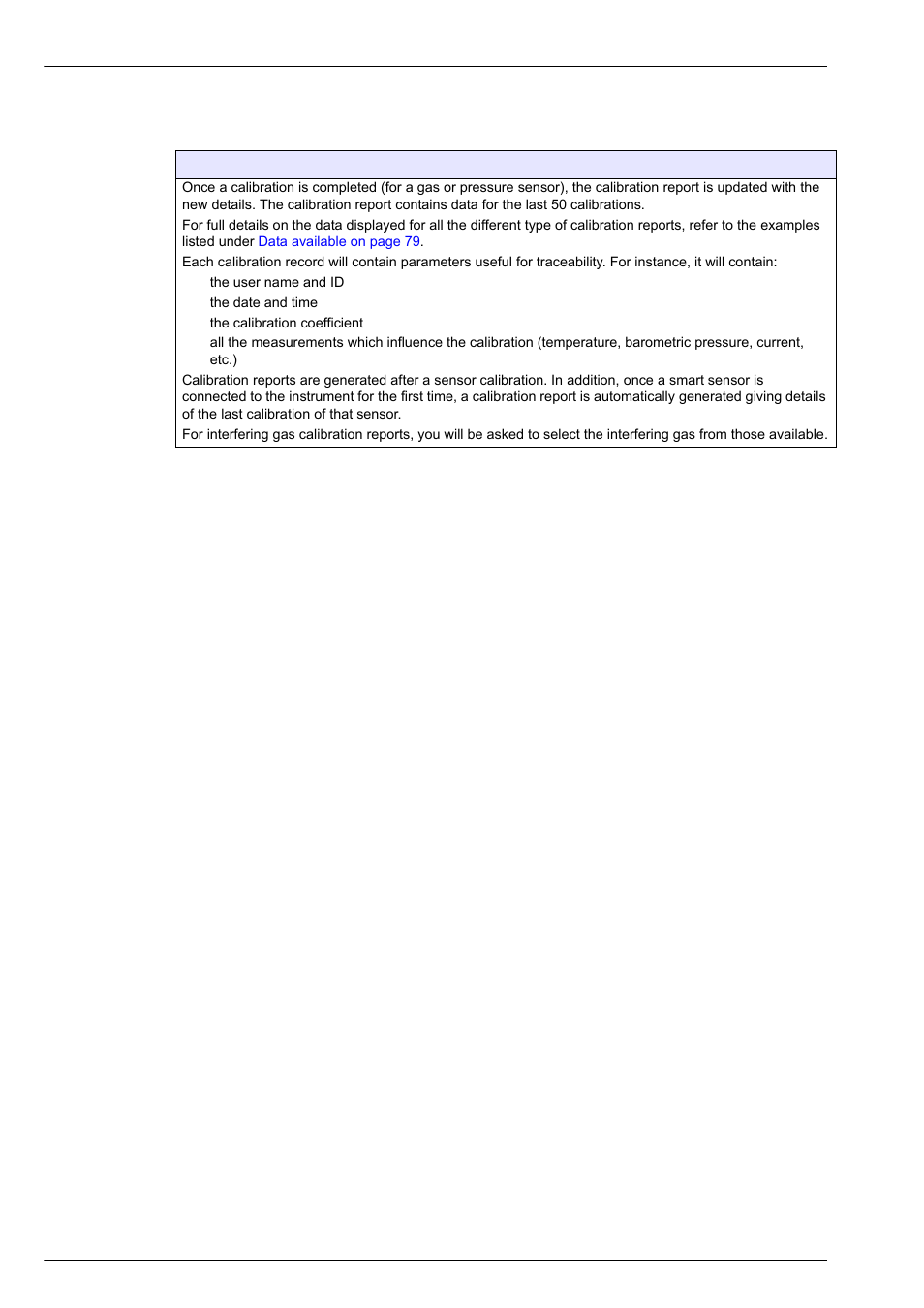9 calibration reports, Calibration menu | Hach-Lange ORBISPHERE Model 51x User Manual User Manual | Page 68 / 116