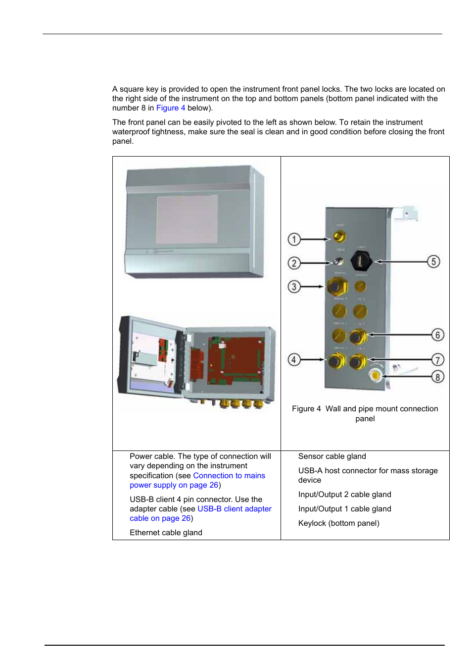 4 connection panel (bottom of instrument) | Hach-Lange ORBISPHERE 410 User Manual User Manual | Page 23 / 100