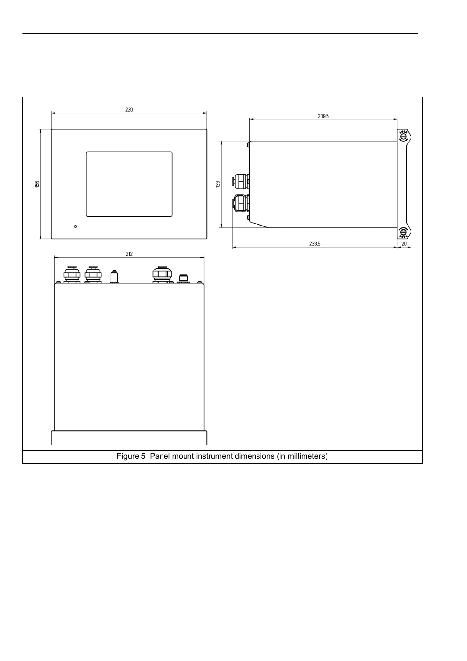 4 panel mount instrument, 1 instrument dimensions | Hach-Lange ORBISPHERE 410 User Manual User Manual | Page 24 / 100