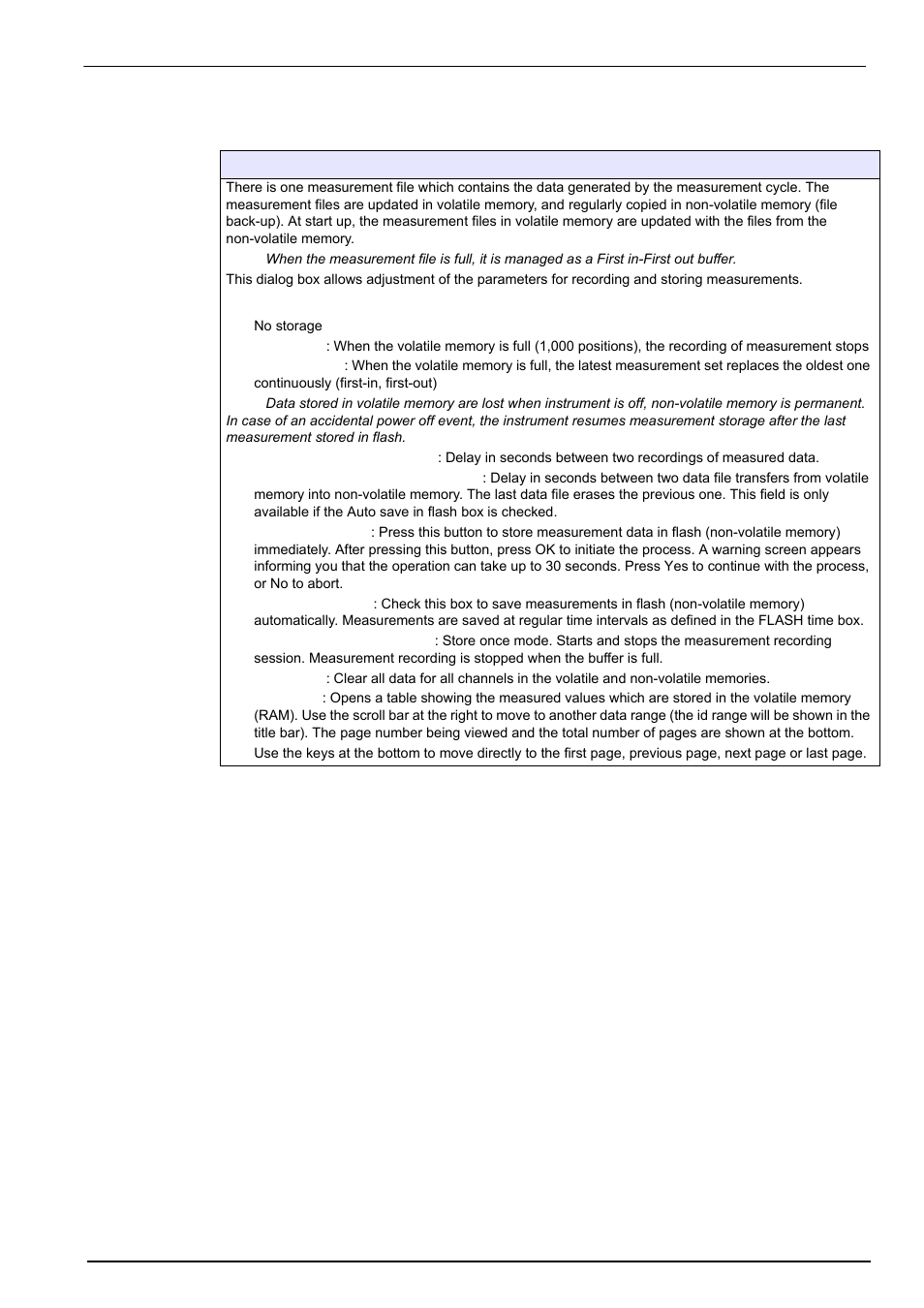 3 measured data storage, Measurement menu | Hach-Lange ORBISPHERE 410 User Manual User Manual | Page 49 / 100