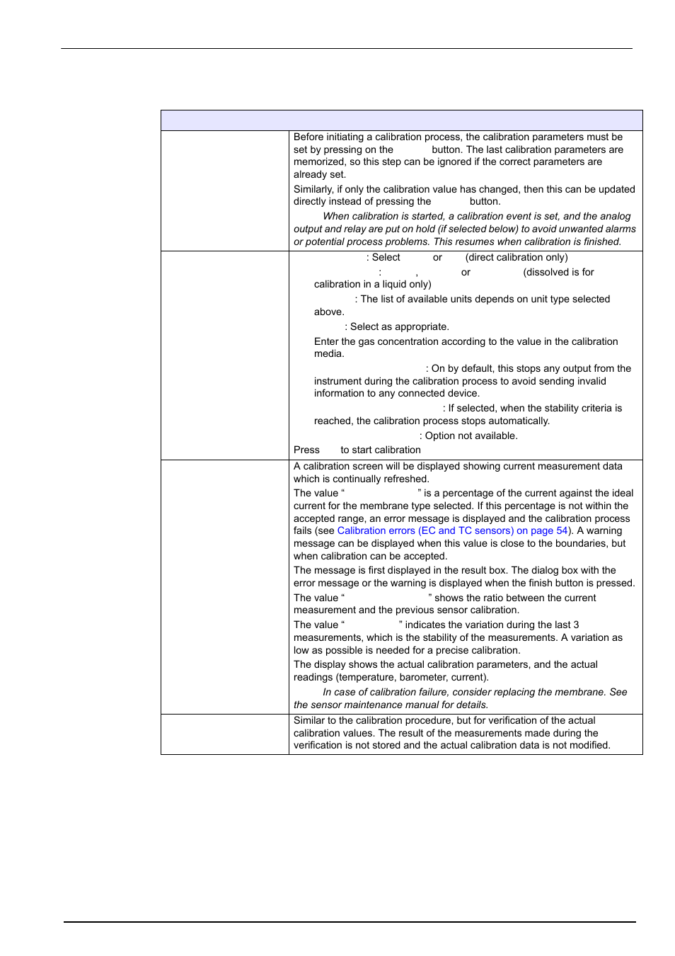 3 tc gas sensor calibration, Calibration menu | Hach-Lange ORBISPHERE 410 User Manual User Manual | Page 55 / 100