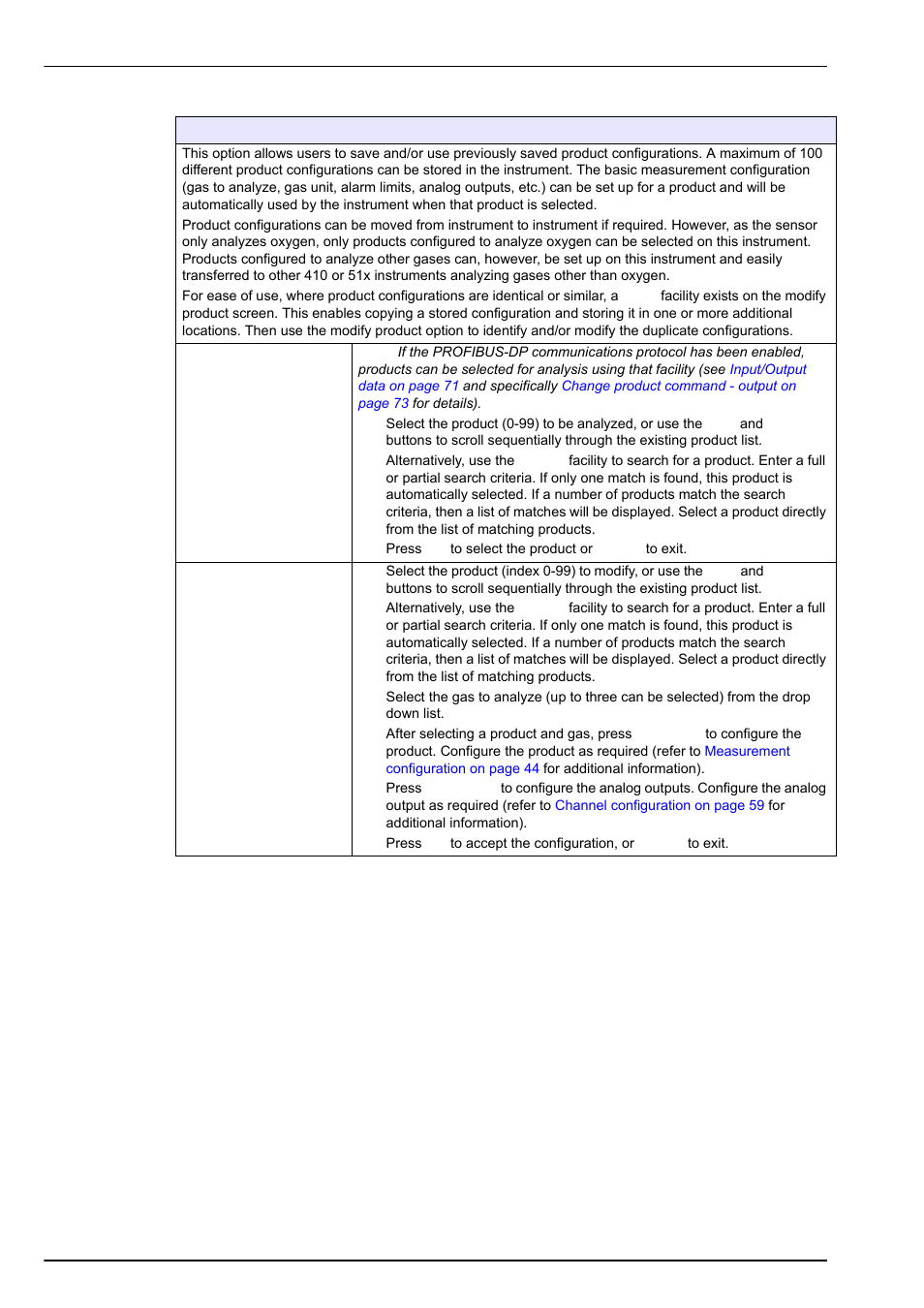 Products menu | Hach-Lange ORBISPHERE 410 User Manual User Manual | Page 84 / 100