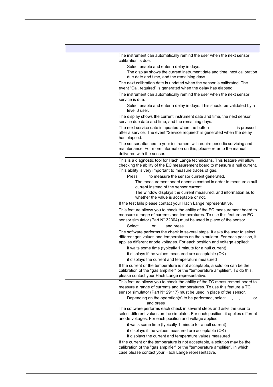 1 sensor diagnostics, Services menu | Hach-Lange ORBISPHERE 410 User Manual User Manual | Page 89 / 100