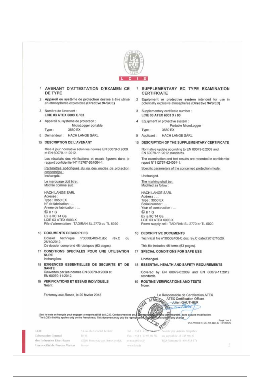 Hach-Lange ORBISPHERE 3650 User Manual | Page 20 / 54