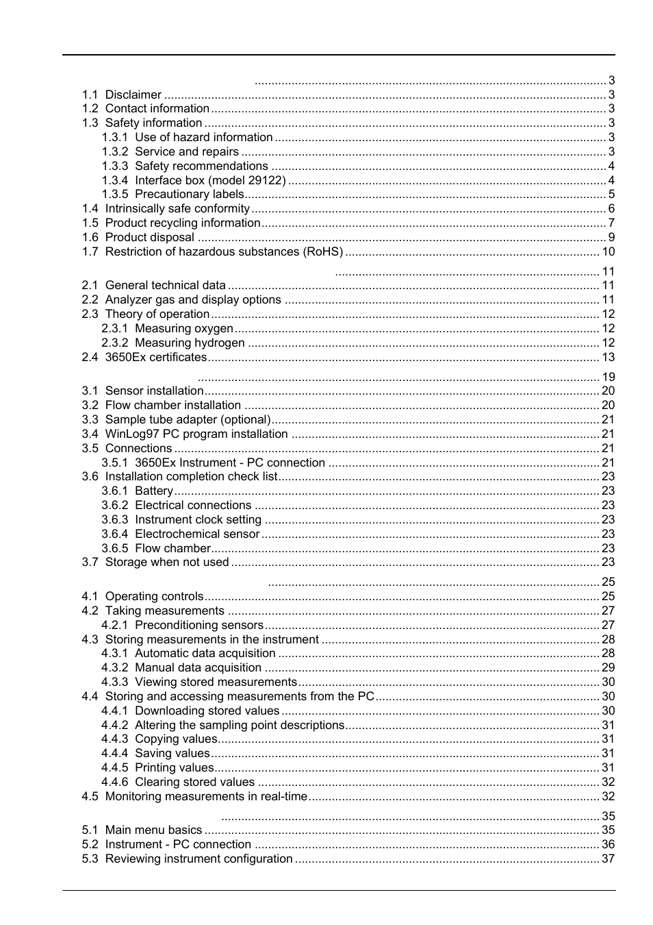 Hach-Lange ORBISPHERE 3650 User Manual | Page 3 / 54