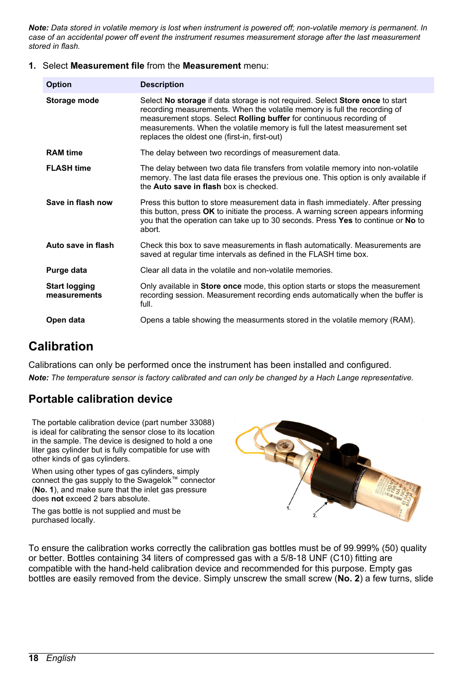 Calibration, Portable calibration device | Hach-Lange ORBISPHERE KM1100 Basic User Manual User Manual | Page 18 / 350
