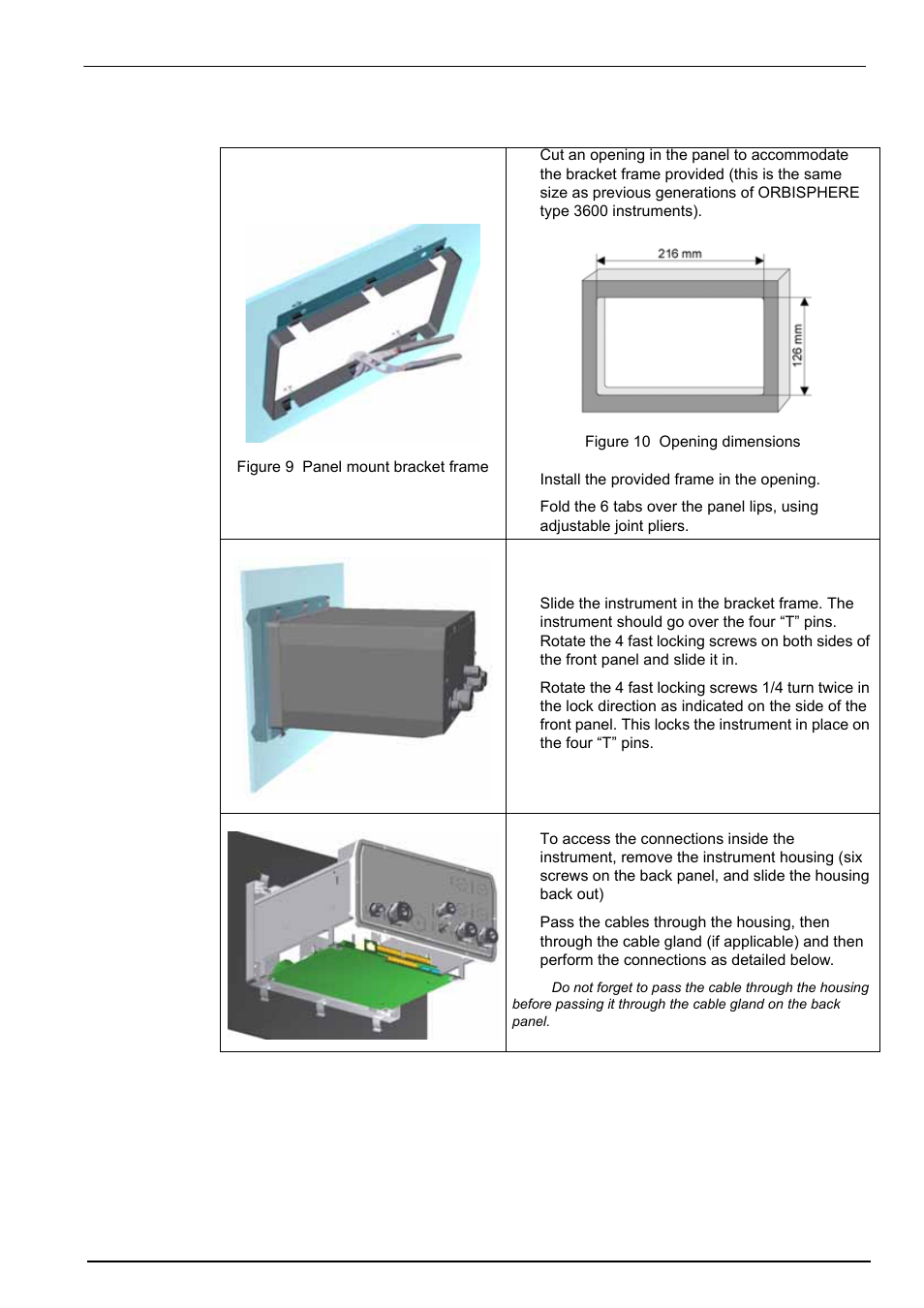 2 mounting, Installation 3.4.2 mounting | Hach-Lange ORBISPHERE K1100_M1100 Operator Manual User Manual | Page 29 / 114