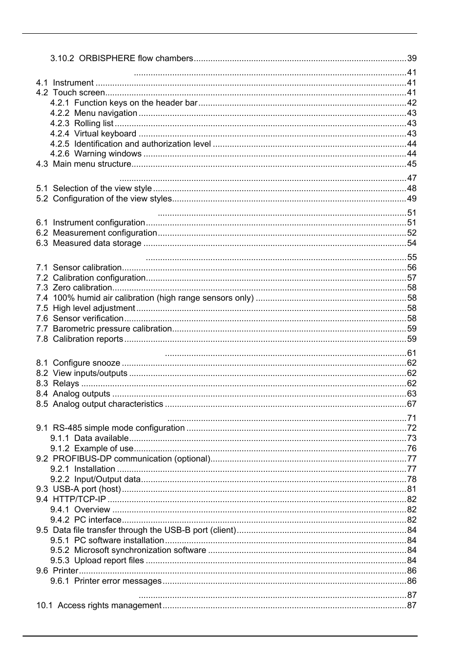 Hach-Lange ORBISPHERE K1100_M1100 Operator Manual User Manual | Page 4 / 114