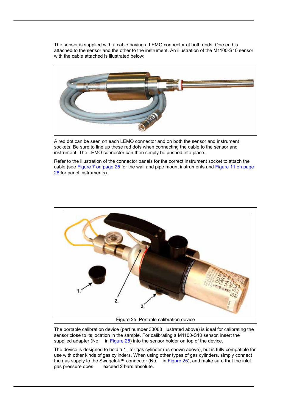 9 instrument connections, 10 calibration devices, 1 portable calibration device | Hach-Lange ORBISPHERE K1100_M1100 Operator Manual User Manual | Page 40 / 114