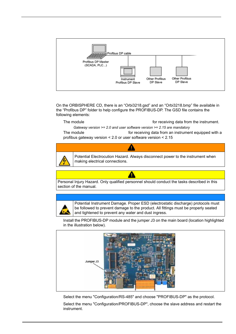 2 profibus-dp communication (optional), 1 installation | Hach-Lange ORBISPHERE K1100_M1100 Operator Manual User Manual | Page 79 / 114