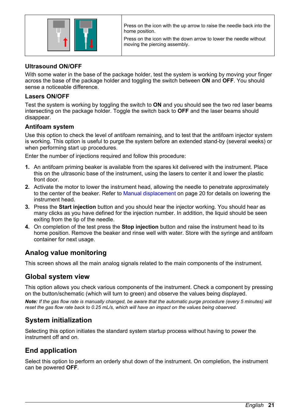 Ultrasound on/‍off, Lasers on/‍off, Antifoam system | Analog value monitoring, Global system view, System initialization, End application | Hach-Lange ORBISPHERE 6110 Basic User Manual User Manual | Page 21 / 302