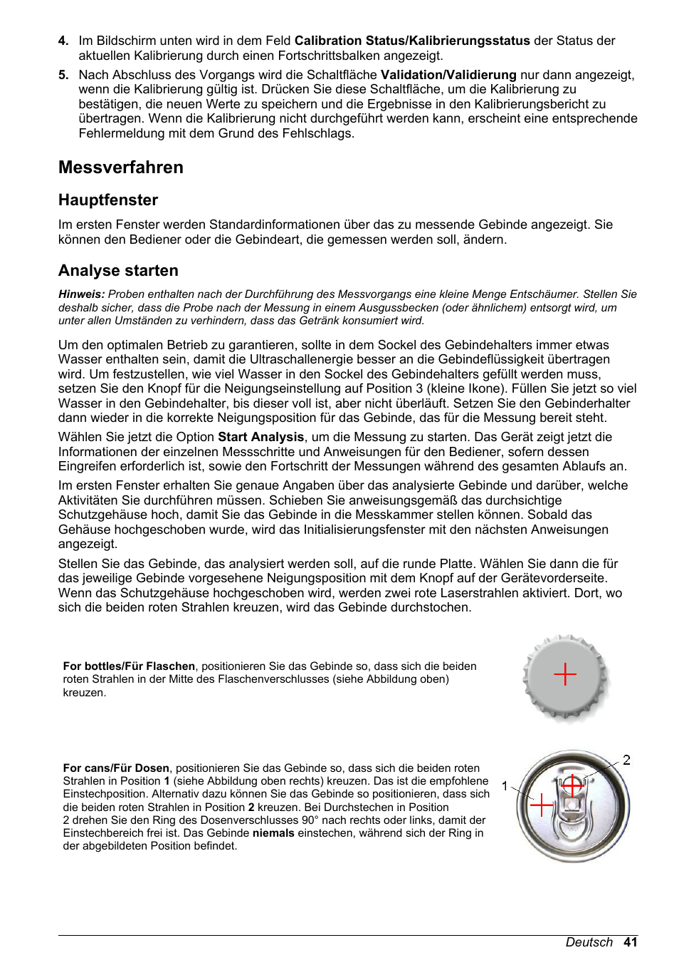 Messverfahren, Hauptfenster, Analyse starten | Auf seite 41 | Hach-Lange ORBISPHERE 6110 Basic User Manual User Manual | Page 41 / 302