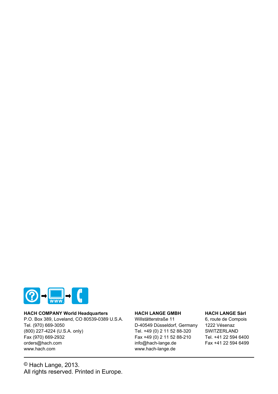 Hach-Lange ORBISPHERE 6110 OPC Instruction Manual User Manual | Page 16 / 16