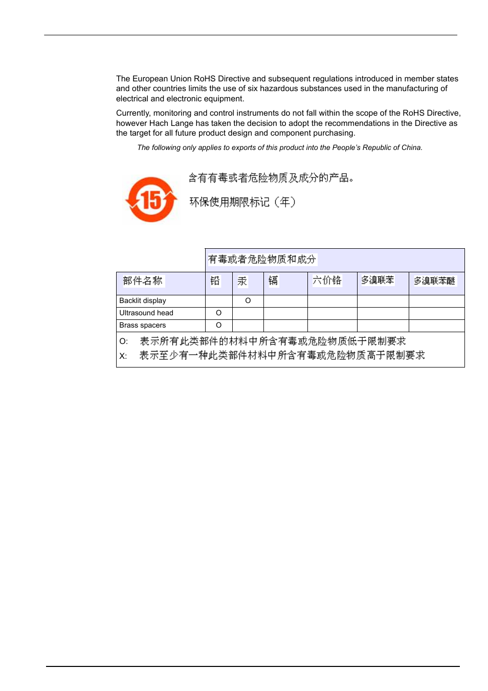 6 restriction of hazardous substances (rohs), General information | Hach-Lange ORBISPHERE 6110 User Manual User Manual | Page 13 / 76