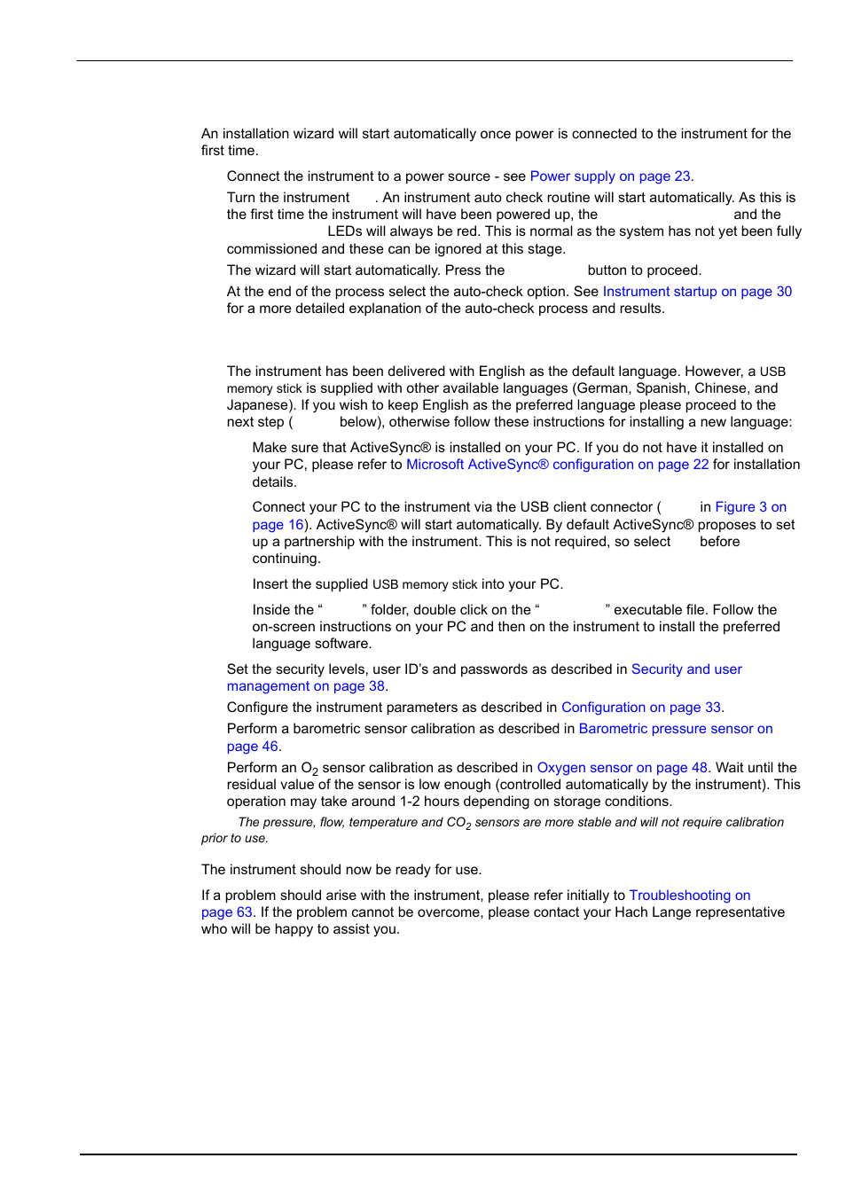 2 physical installation, 3 post-installation procedures, Installation 3.4.2 physical installation | Hach-Lange ORBISPHERE 6110 User Manual User Manual | Page 23 / 76