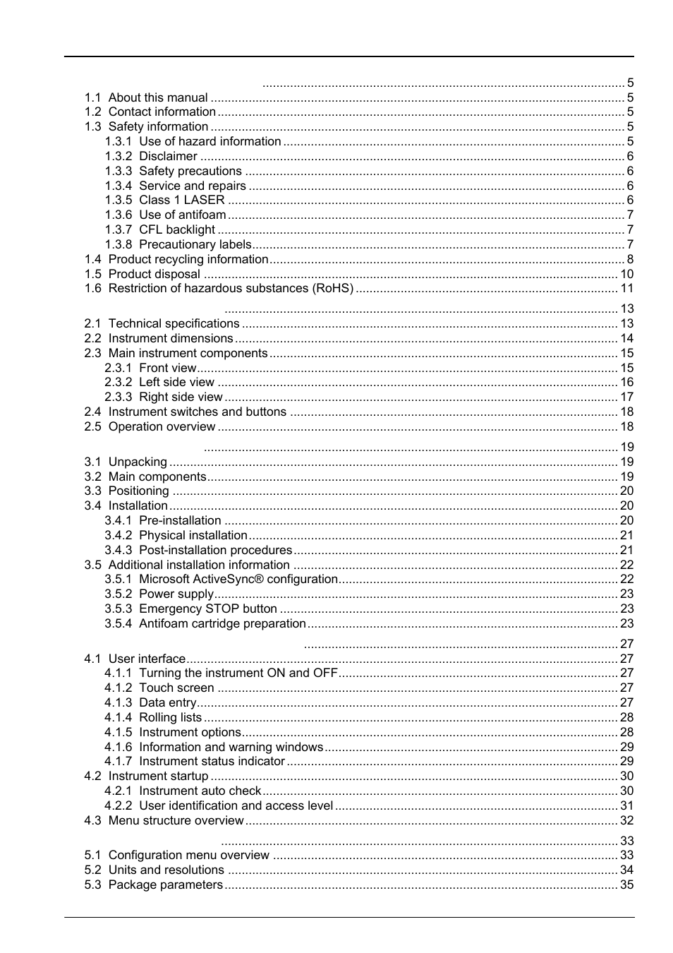 Hach-Lange ORBISPHERE 6110 User Manual User Manual | Page 3 / 76