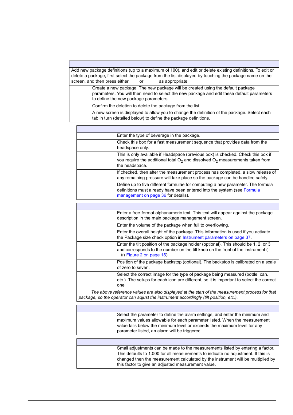 3 package parameters, 1 package management, Configuration | Hach-Lange ORBISPHERE 6110 User Manual User Manual | Page 37 / 76