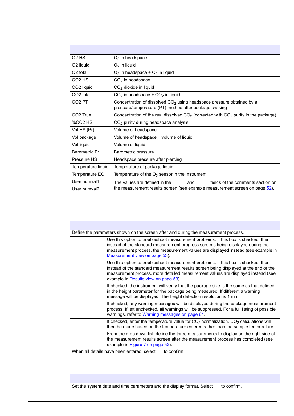 4 instrument parameters, 1 measurement output, 2 time and date | 1 measurement output 5.4.2 time and date, Configuration | Hach-Lange ORBISPHERE 6110 User Manual User Manual | Page 39 / 76