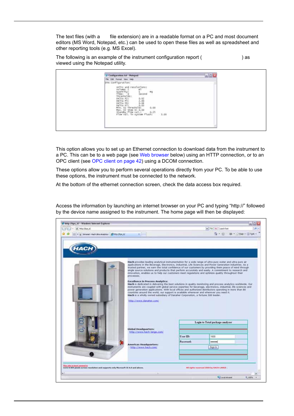2 ethernet configuration | Hach-Lange ORBISPHERE 6110 User Manual User Manual | Page 42 / 76