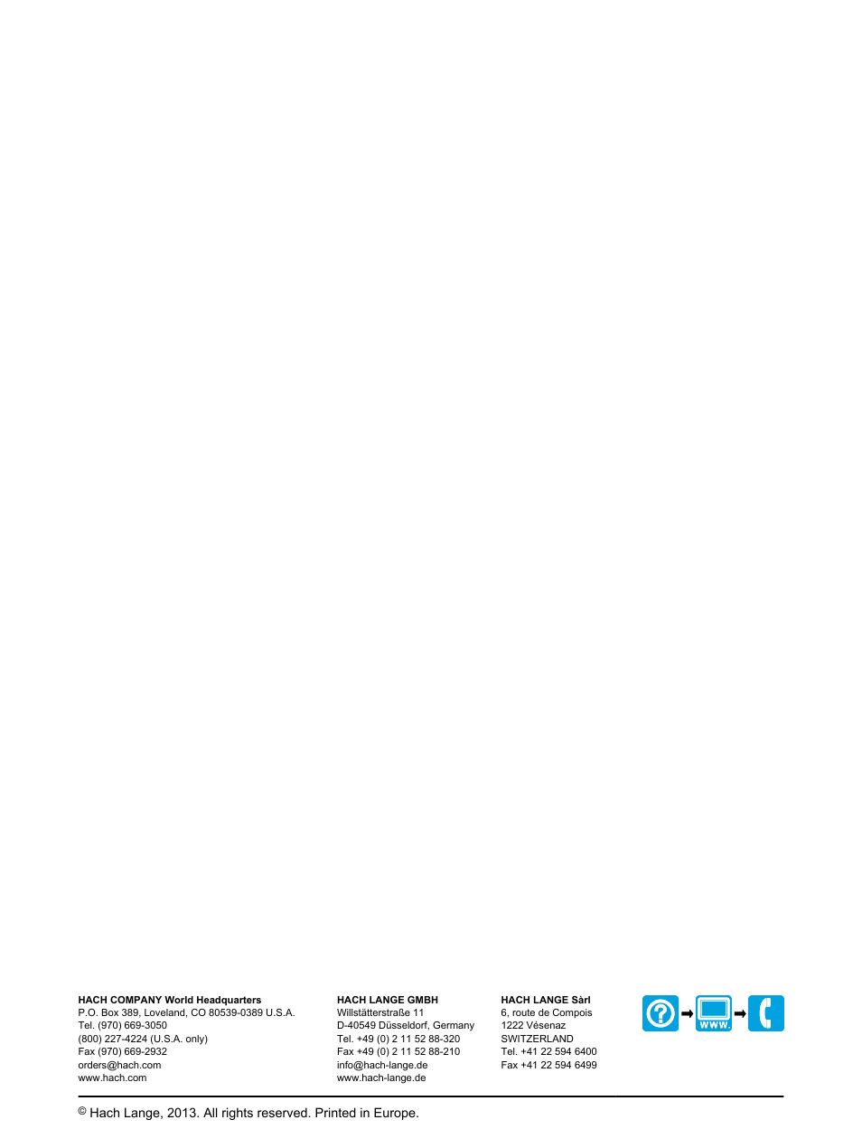 Hach-Lange ORBISPHERE 6110 User Manual User Manual | Page 76 / 76