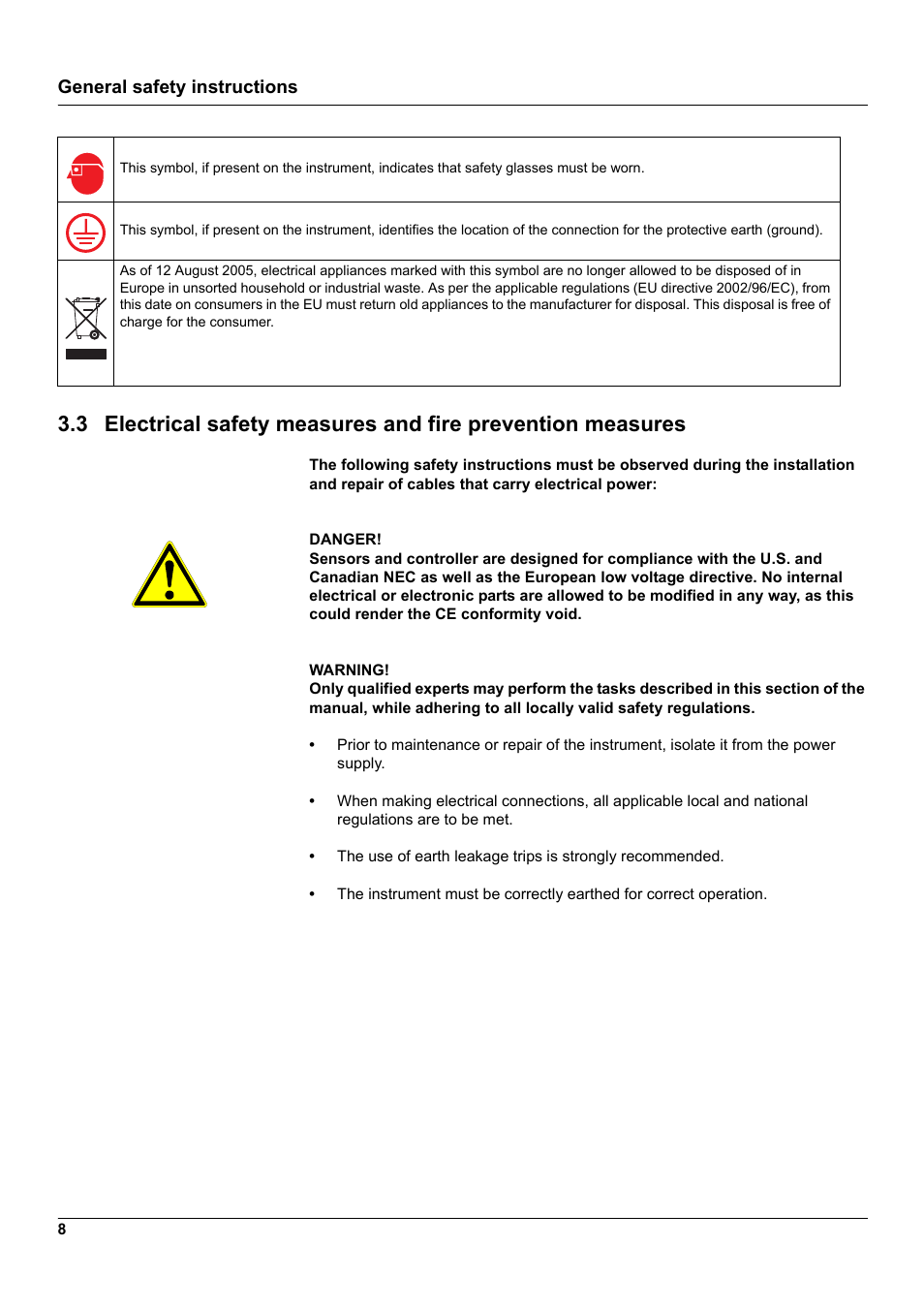 General safety instructions | Hach-Lange 1200-S sc User Manual | Page 10 / 34