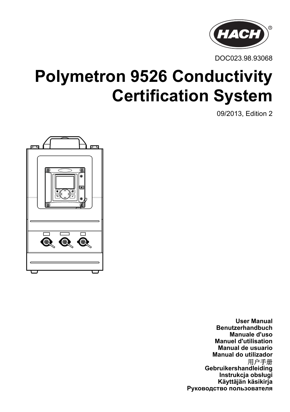 Hach-Lange POLYMETRON 9526 User Manual | 224 pages