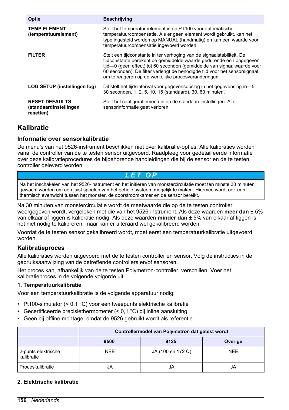 Kalibratie, Informatie over sensorkalibratie, Kalibratieproces | Hach-Lange POLYMETRON 9526 User Manual | Page 156 / 224