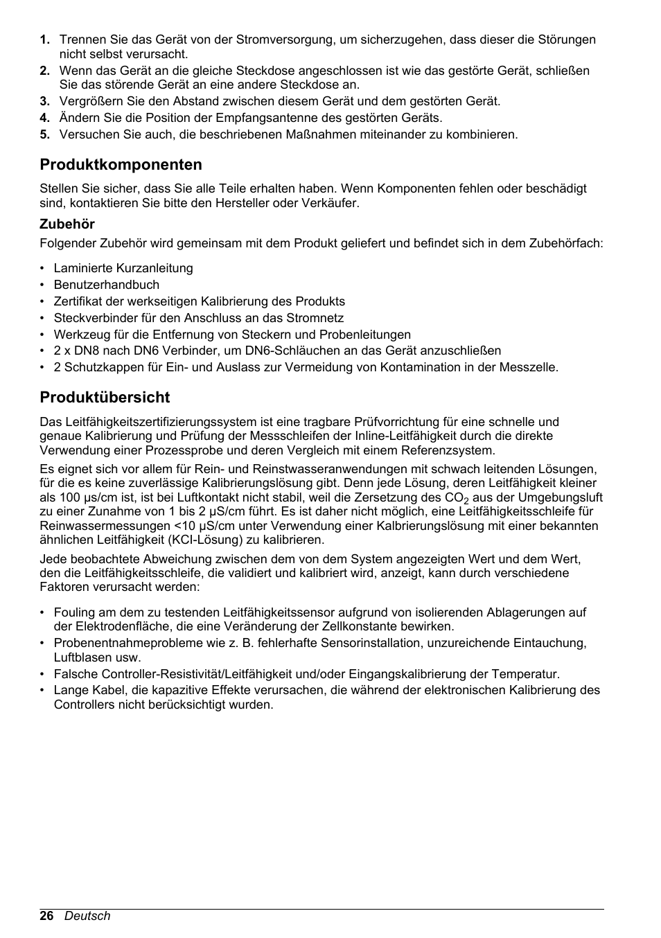 Produktkomponenten, Zubehör, Produktübersicht | Hach-Lange POLYMETRON 9526 User Manual | Page 26 / 224