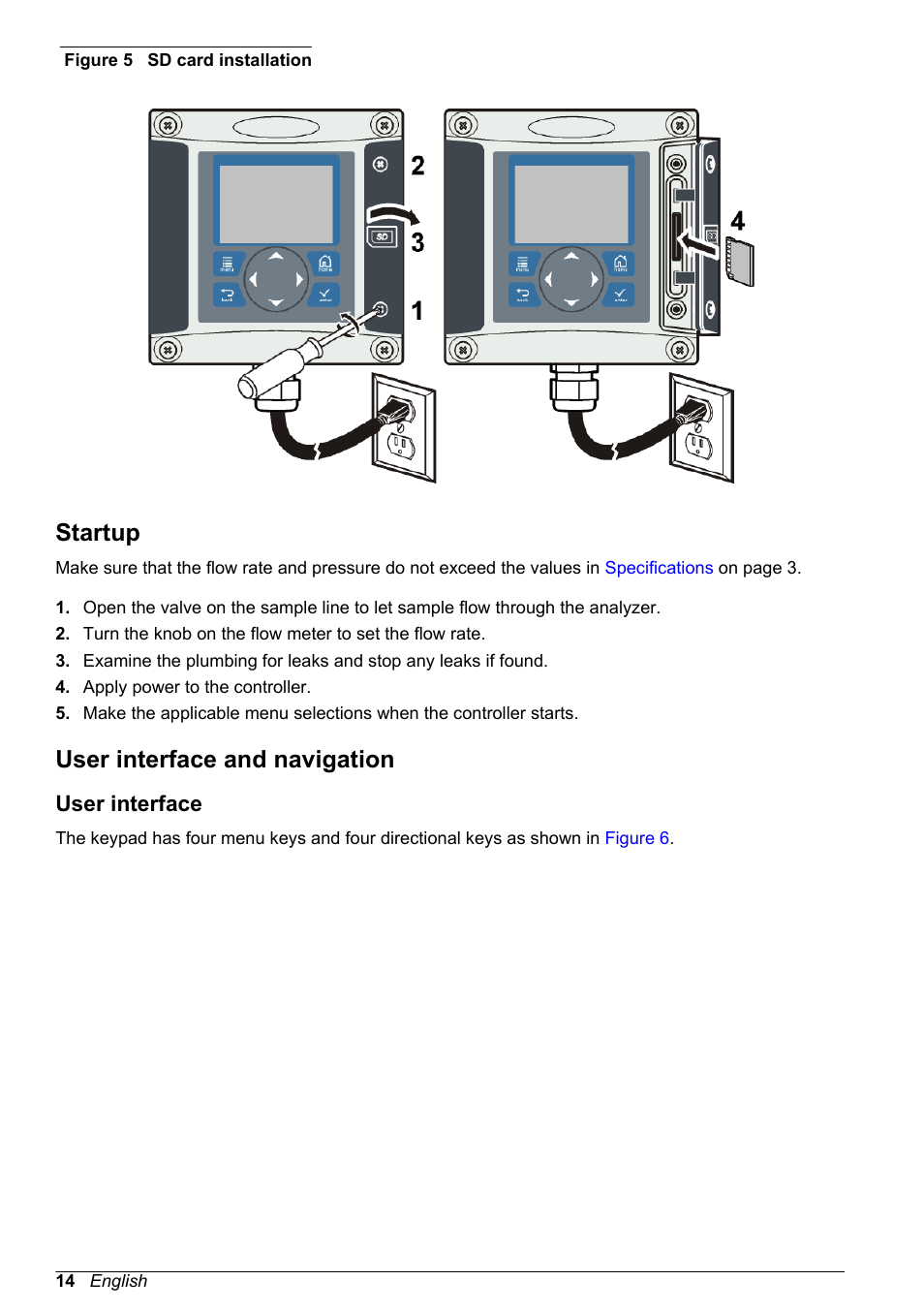 Startup, User interface and navigation, User interface | Figure 5, Information on how to | Hach-Lange POLYMETRON 9526 User Manual | Page 16 / 34