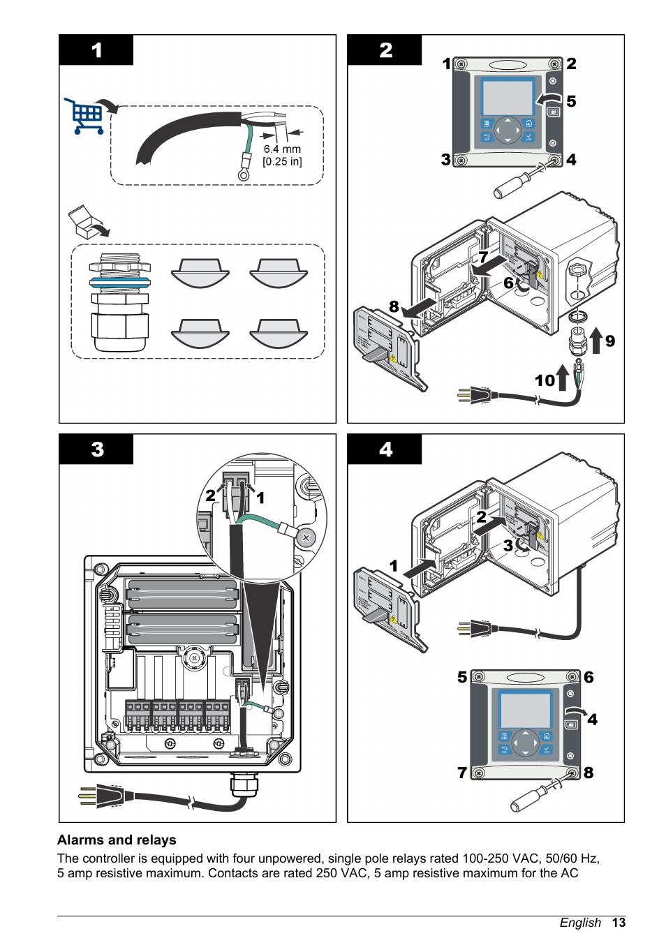 Alarms and relays | Hach-Lange POLYMETRON 9523 Basic User Manual User Manual | Page 13 / 254