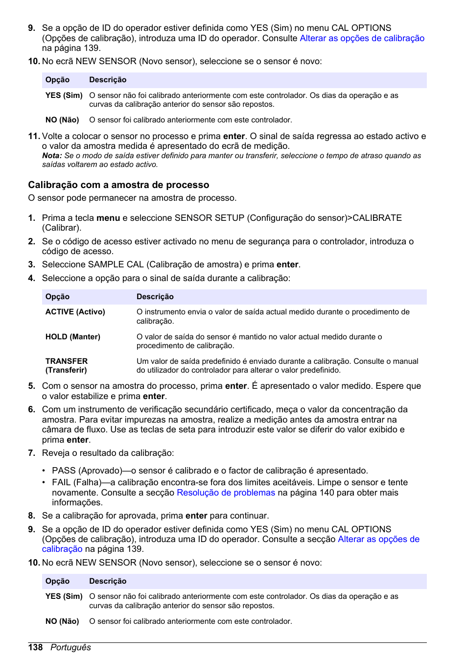 Calibração com a amostra de processo | Hach-Lange POLYMETRON 9523 Basic User Manual User Manual | Page 138 / 254
