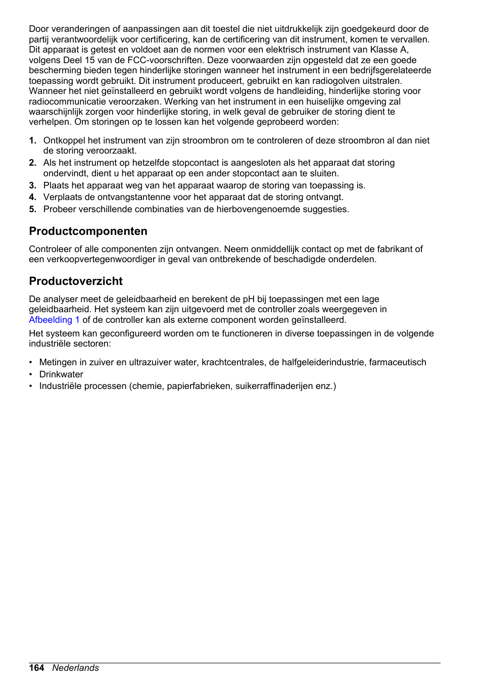 Productcomponenten, Productoverzicht | Hach-Lange POLYMETRON 9523 Basic User Manual User Manual | Page 164 / 254