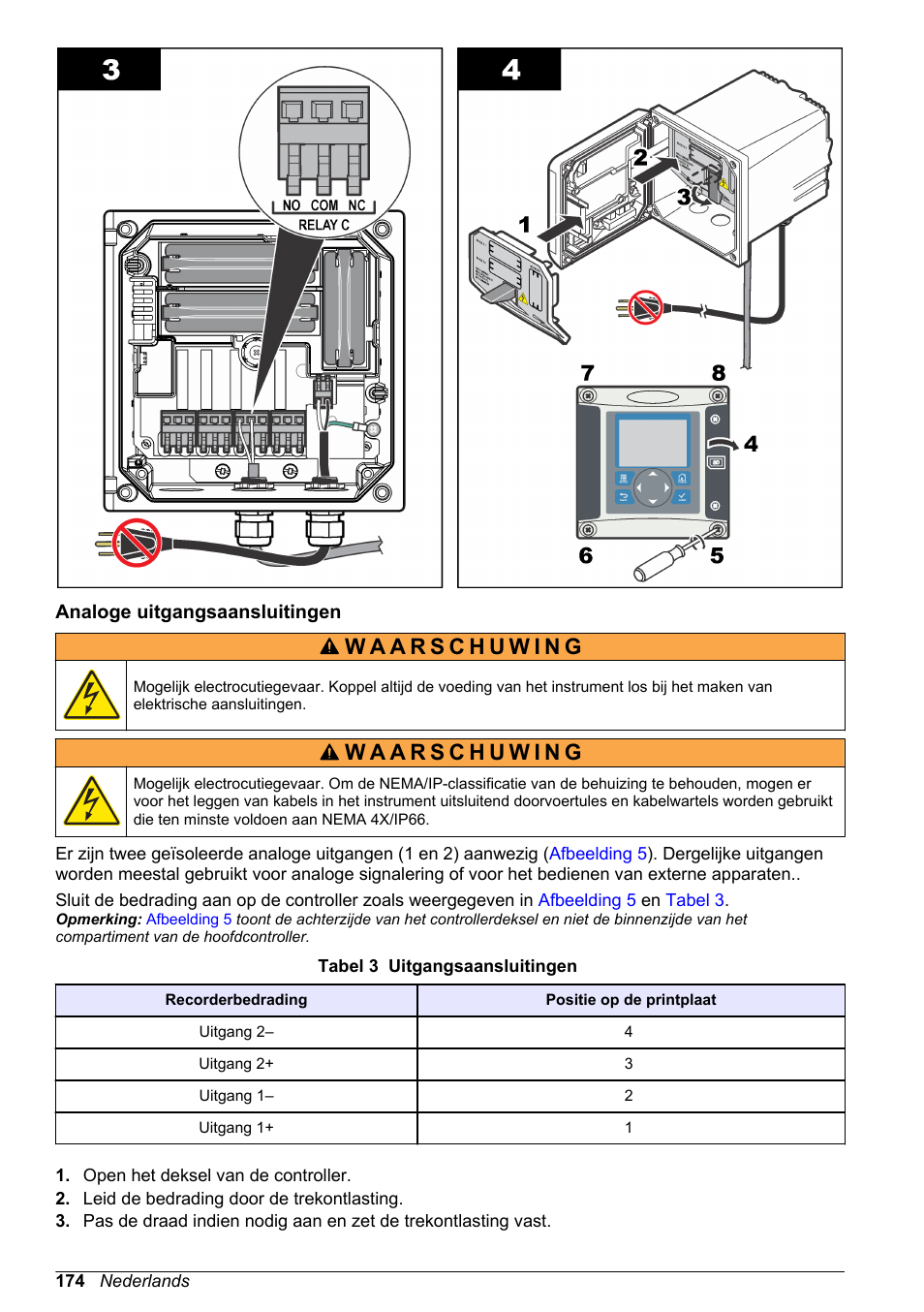 Analoge uitgangsaansluitingen | Hach-Lange POLYMETRON 9523 Basic User Manual User Manual | Page 174 / 254
