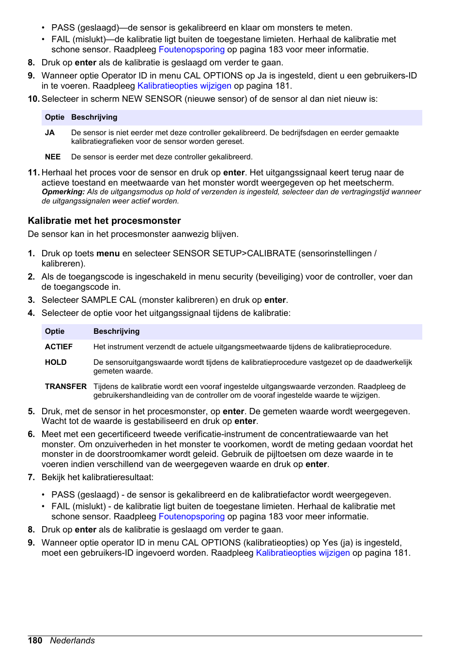 Kalibratie met het procesmonster | Hach-Lange POLYMETRON 9523 Basic User Manual User Manual | Page 180 / 254