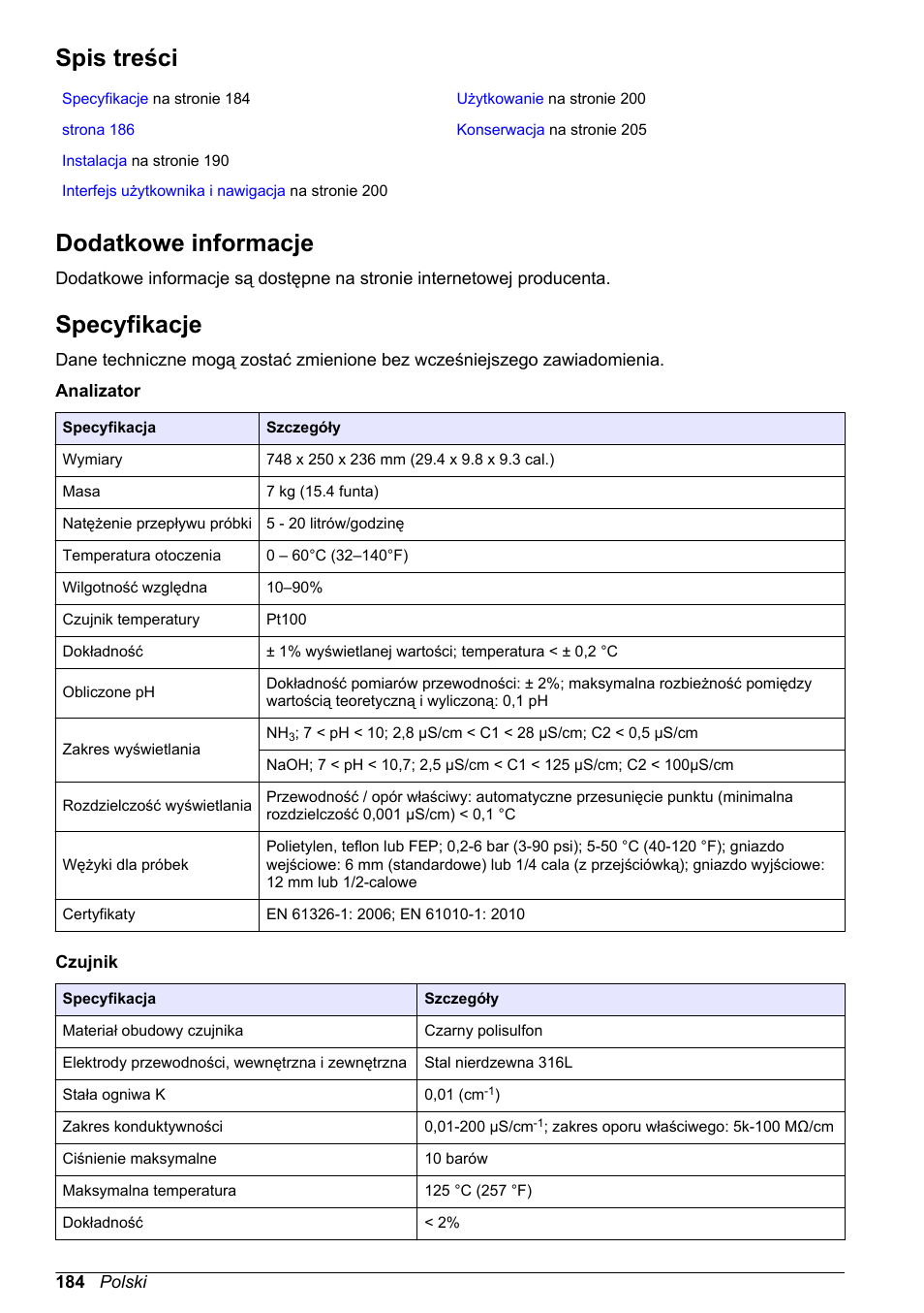 Hach-Lange POLYMETRON 9523 Basic User Manual User Manual | Page 184 / 254