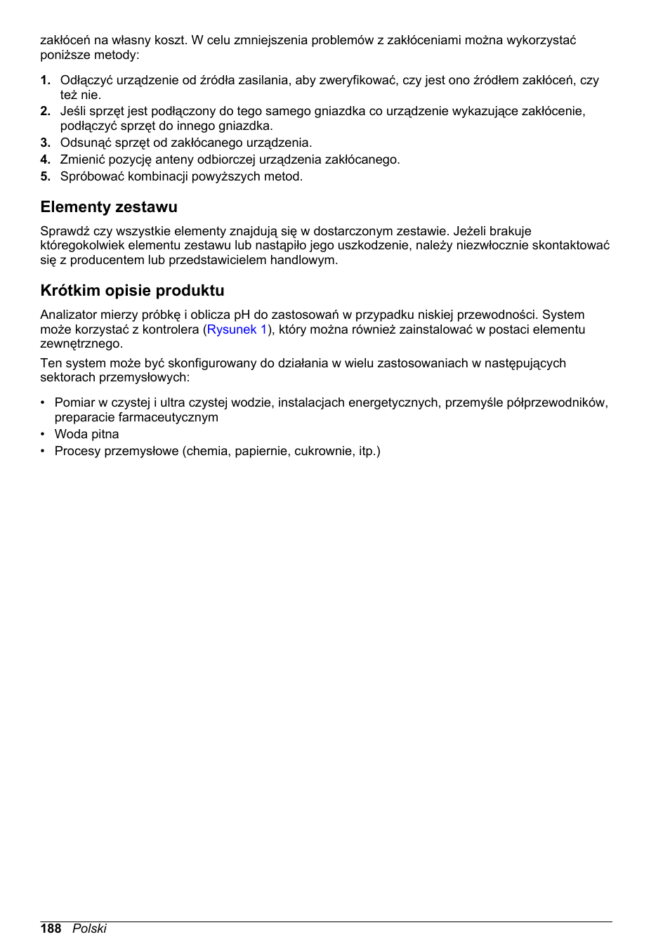 Elementy zestawu, Krótkim opisie produktu | Hach-Lange POLYMETRON 9523 Basic User Manual User Manual | Page 188 / 254