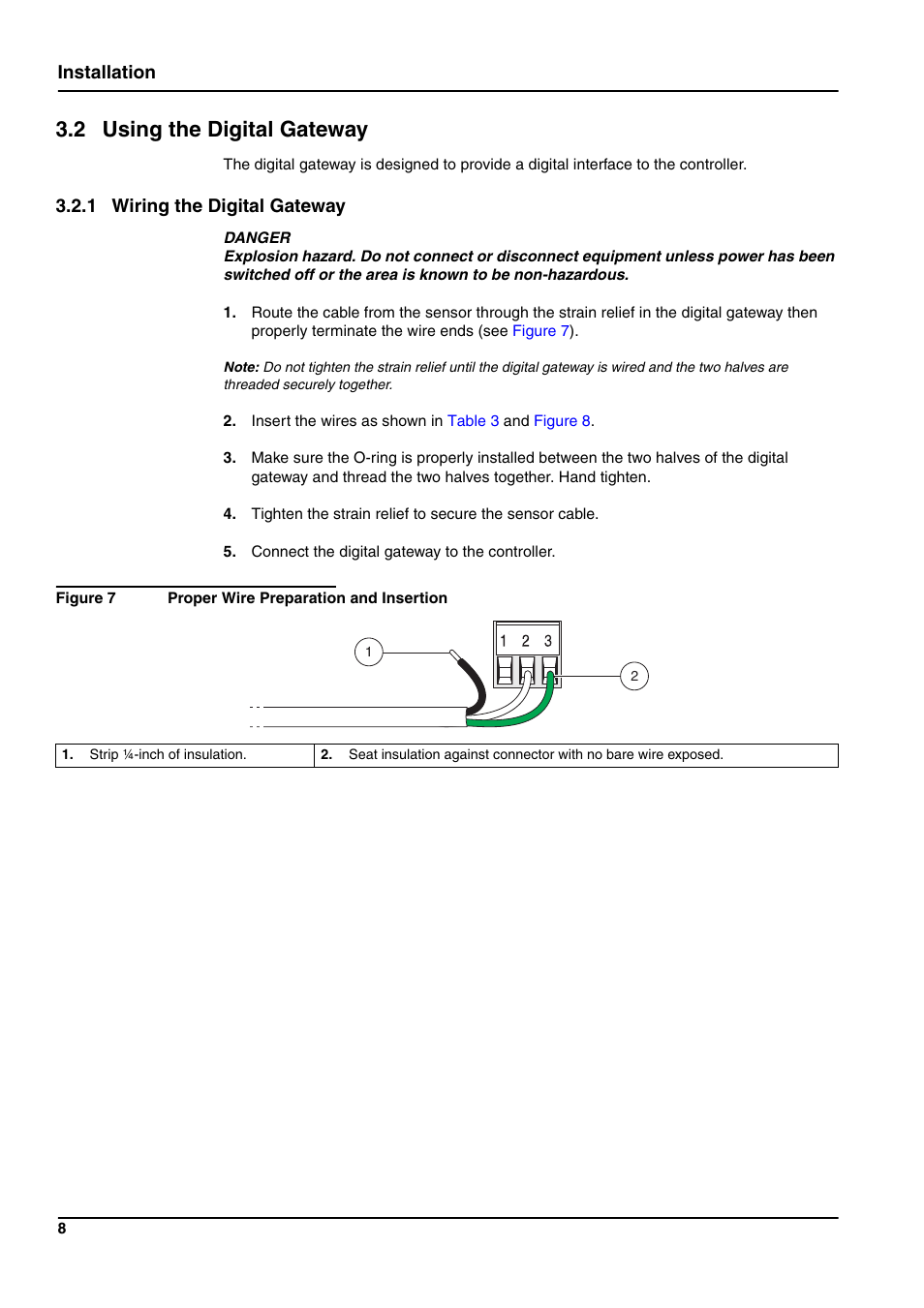 2 using the digital gateway, Installation, 1 wiring the digital gateway | Hach-Lange pHD sc User Manual | Page 14 / 44