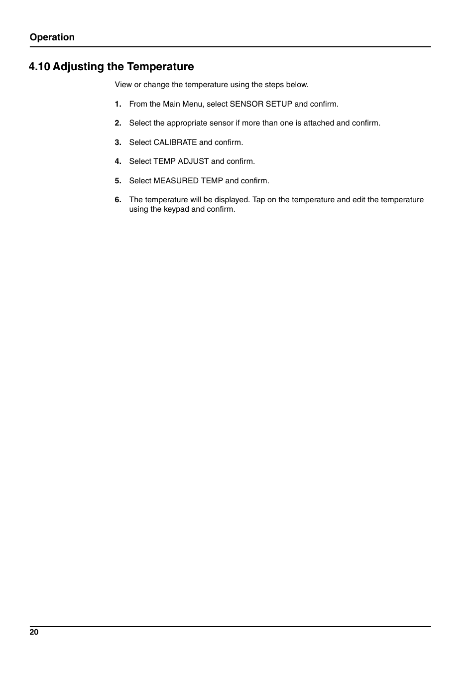 10 adjusting the temperature | Hach-Lange pHD sc User Manual | Page 26 / 44