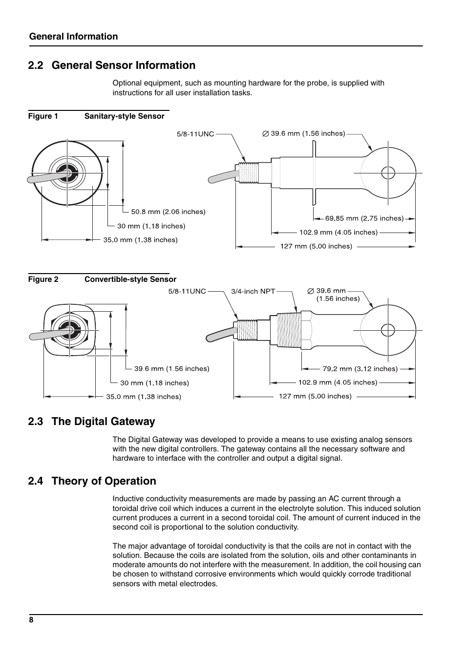 2 general sensor information, 3 the digital gateway, 4 theory of operation | Hach-Lange 3705 sc User Manual | Page 10 / 38