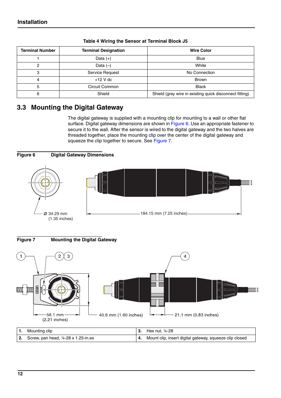 3 mounting the digital gateway, Installation | Hach-Lange 3705 sc User Manual | Page 14 / 38