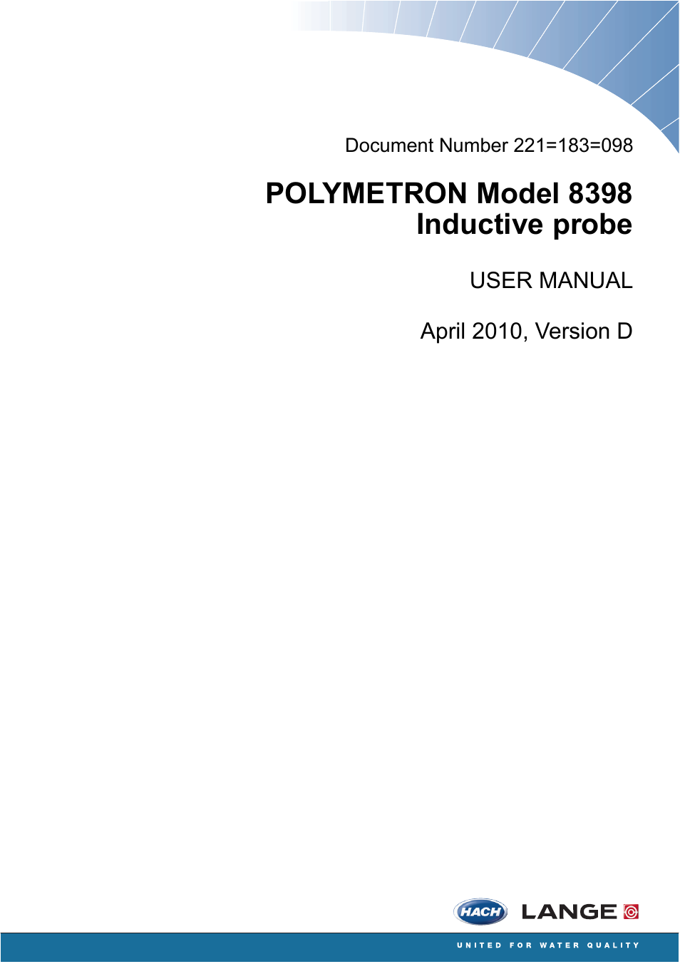 Hach-Lange POLYMETRON 8398 User Manual | 28 pages