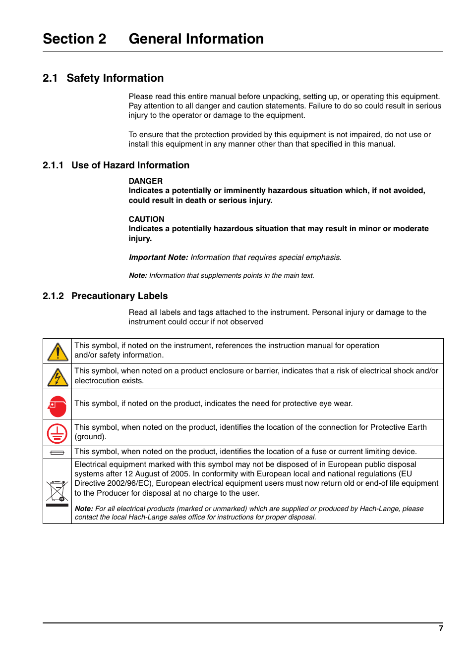 1 safety information | Hach-Lange 3400 sc User Manual | Page 11 / 52