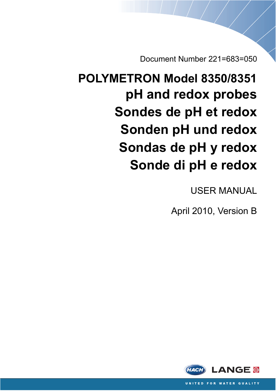 Hach-Lange POLYMETRON 8350_8351 User Manual User Manual | 36 pages